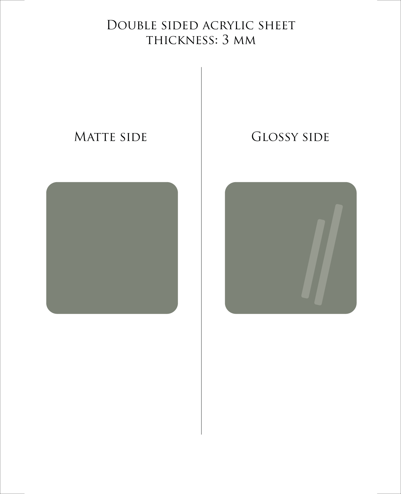 30 x 48.3 cm (Glowforge size) ANTIQUE GREEN plexiglass acrylic sheet COLOR 016 | Pastel Acrylic Sheets | 3mm acrylic | Premium Acrylic