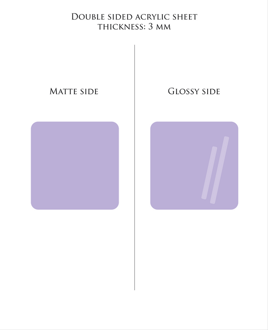 29 x 21 cm LAVENDER plexiglass acrylic sheet COLOR E17 | Pastel Acrylic Sheets | 3mm acrylic | Premium Acrylic