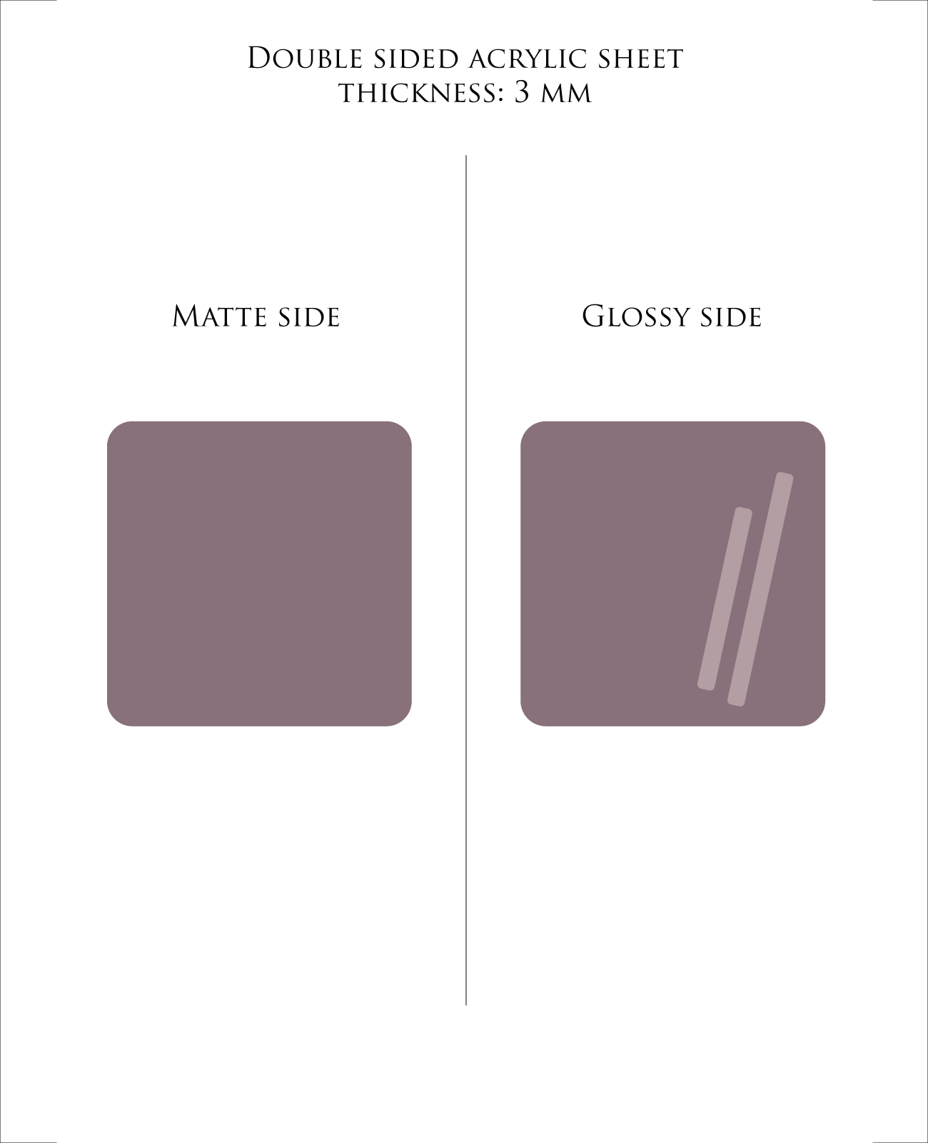 30 x 48.3 cm (Glowforge size) EGGPLANT plexiglass acrylic sheet COLOR 246 | Pastel Acrylic Sheets | 3mm acrylic | Premium Acrylic