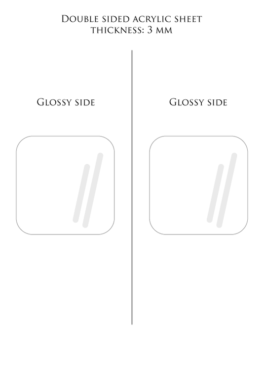 30 x 48.3 cm (Glowforge size) WHITE plexiglass acrylic sheet 5444 - Laserfox.eu