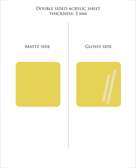 29 x 21 cm YELLOW plexiglass acrylic sheet COLOR E19 | Pastel Acrylic Sheets | 3mm acrylic | Premium Acrylic