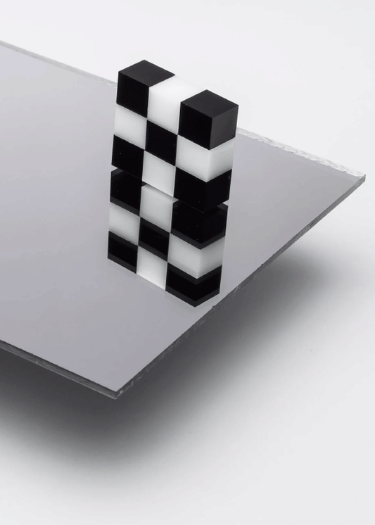 30 x 48.3 cm (Glowforge size) MIRROR SILVER plexiglass acrylic sheet M-201 - Laserfox.eu