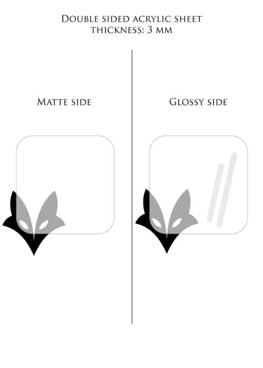 30 x 46.5 cm (Glowforge size) Translucent plexiglass acrylic sheet P000 - Laserfox.eu