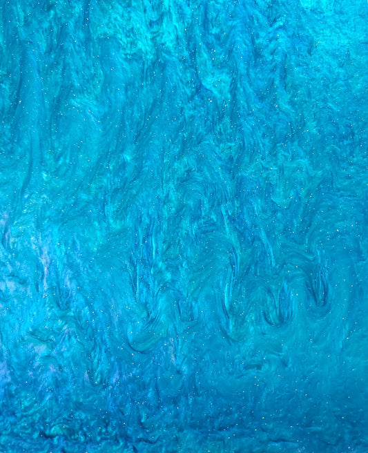 BLUE Marbled Glitter Acrylic Sheet 3mm – Cast PMMA for Laser Cutting & Glowforge