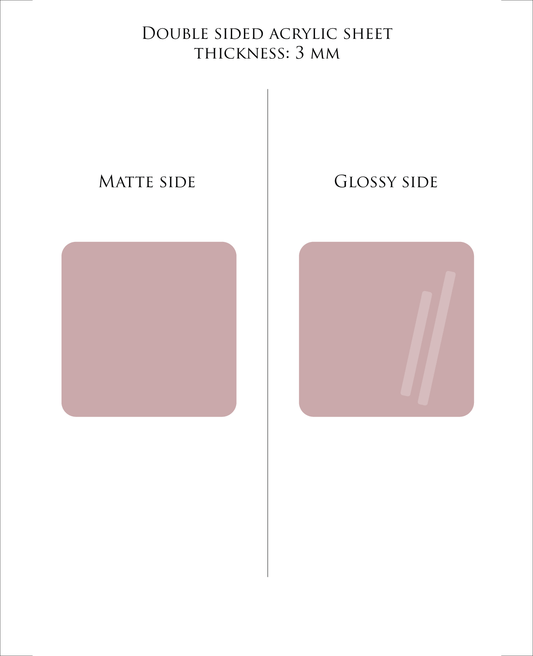 29 x 21 cm DUSTY ROSE plexiglass acrylic sheet COLOR 010 | Pastel Acrylic Sheets | 3mm acrylic | Premium Acrylic