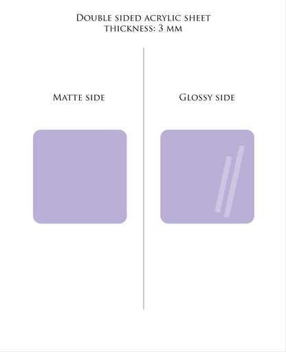 29 x 21 cm LIGHT PURPLE plexiglass acrylic sheet COLOR E17 | Pastel Acrylic Sheets | 3mm acrylic | Premium Acrylic
