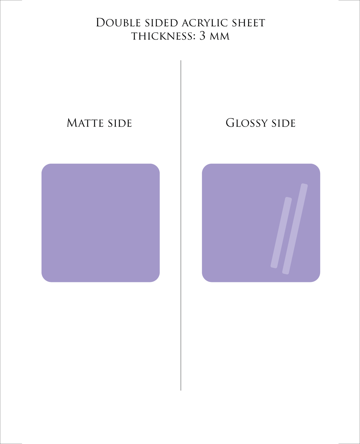 LAVENDEL Pastell-Acrylplatte 3 mm – Guss-PMMA für Laserschneiden & Glowforge