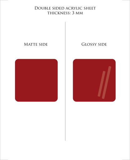 29 x 21 cm DARK RED plexiglass acrylic sheet 138