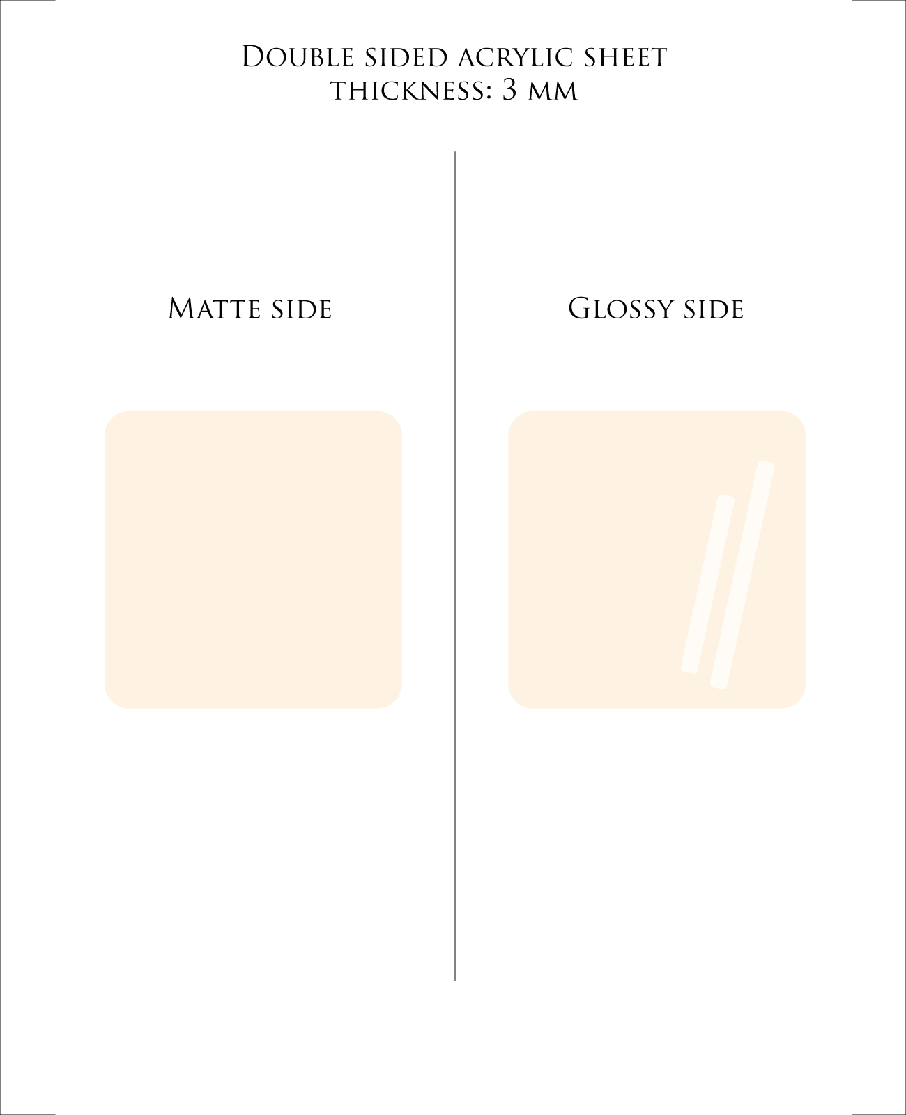 29 x 21 cm VANILLA plexiglass acrylic sheet COLOR 241 | Pastel Acrylic Sheets | 3mm acrylic | Premium Acrylic