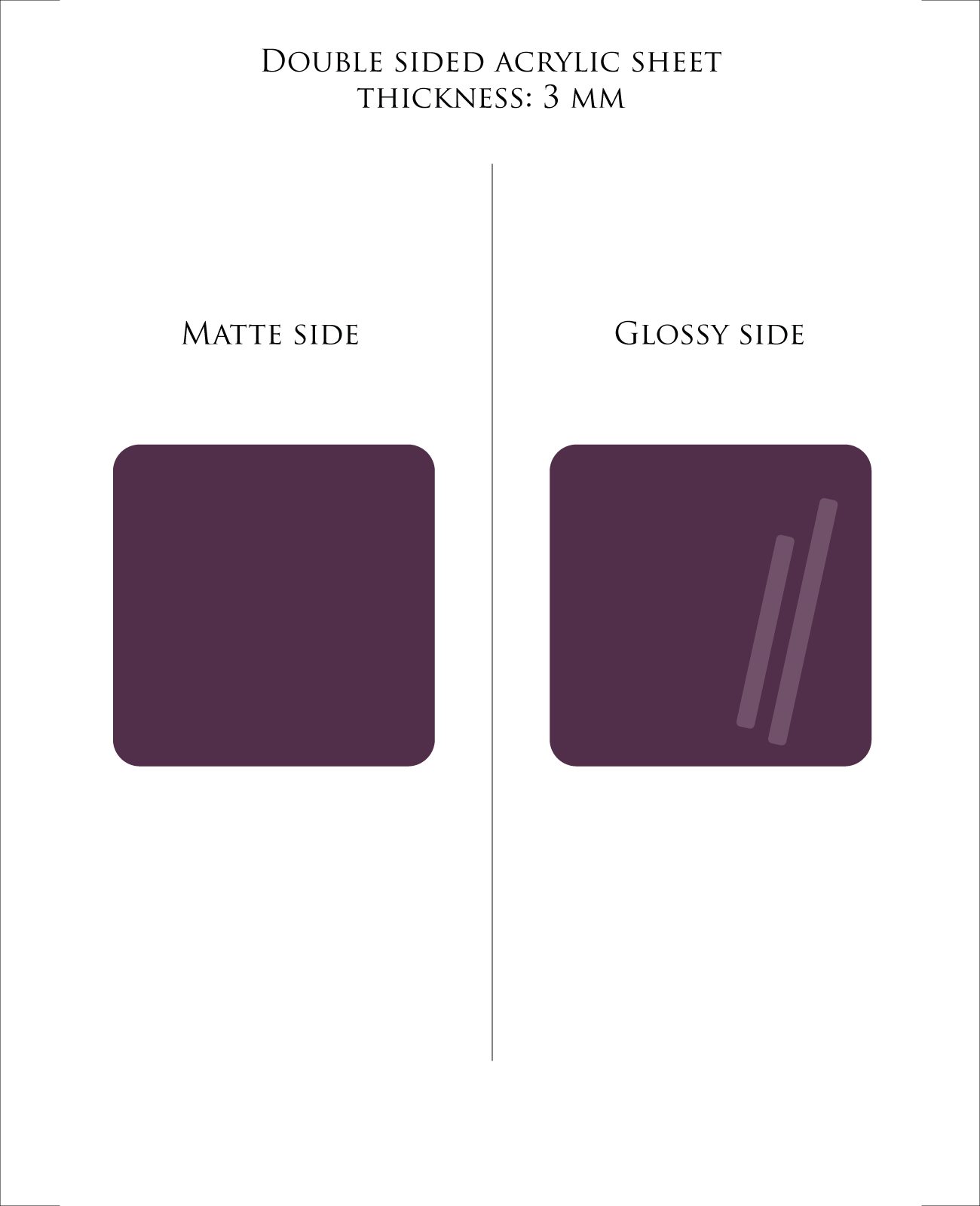 SANGRIA purple pastel acrylic sheet 3mm for laser cutting and Glowforge