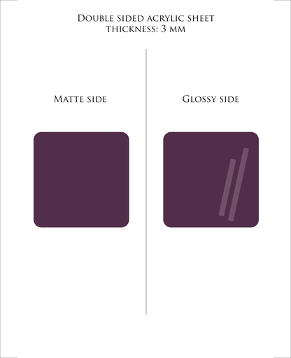 SANGRIA purple pastel acrylic sheet 3mm for laser cutting and Glowforge