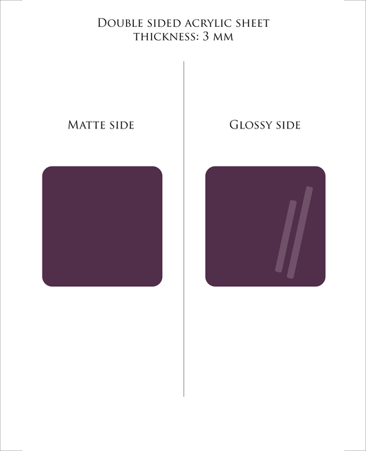 SANGRIA purple pastel acrylic sheet 3mm for laser cutting and Glowforge