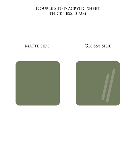 MOSS green pastel acrylic sheet 3mm for laser cutting and Glowforge