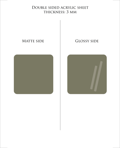 ARMY GRÜN Pastell-Acrylplatte 3 mm – Guss-PMMA für Laserschneiden & Glowforge