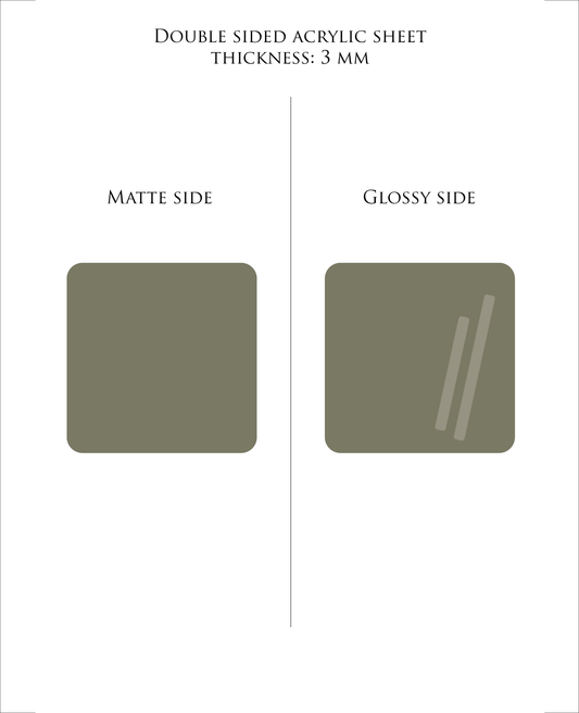 ARMY GREEN Pastel Acrylic Sheet 3mm – Cast PMMA for Laser Cutting & Glowforge