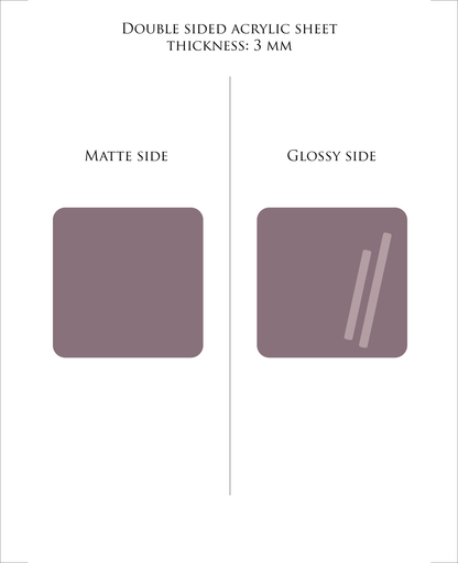 30 x 48.3 cm (Glowforge size) EGGPLANT plexiglass acrylic sheet COLOR 246 | Pastel Acrylic Sheets | 3mm acrylic | Premium Acrylic