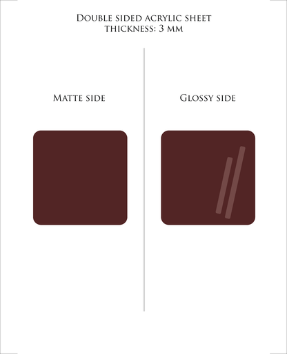 MAROON dark red pastel acrylic sheet 3mm for laser cutting and Glowforge