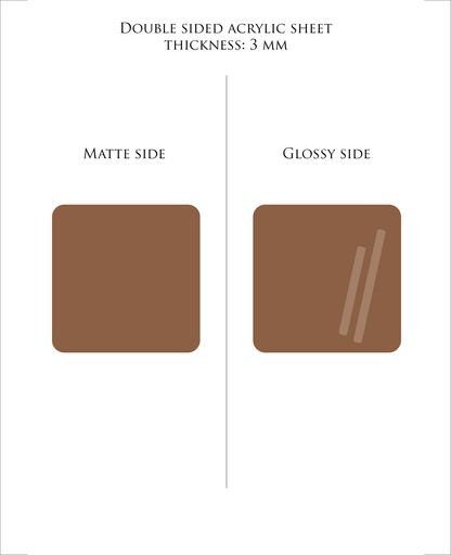 SIENNA brown pastel acrylic sheet 3mm for laser cutting and Glowforge