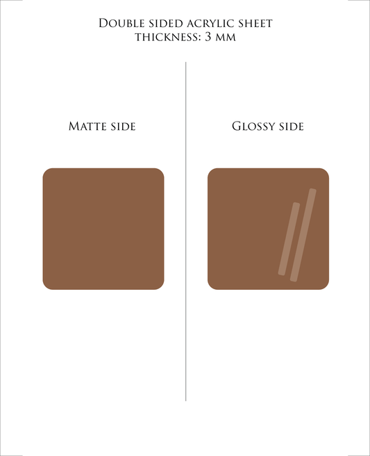 SIENNA brown pastel acrylic sheet 3mm for laser cutting and Glowforge