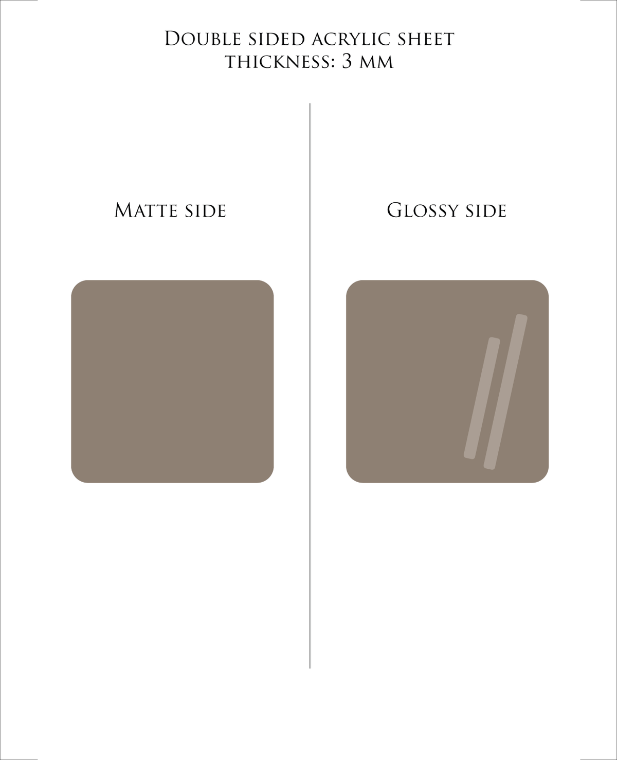 OAK CEMENT Pastel Acrylic Sheet 3mm – Cast PMMA for Laser Cutting & Glowforge)