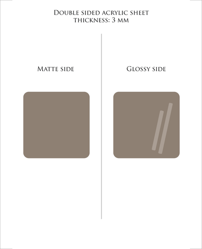 OAK CEMENT Pastel Acrylic Sheet 3mm – Cast PMMA for Laser Cutting & Glowforge)