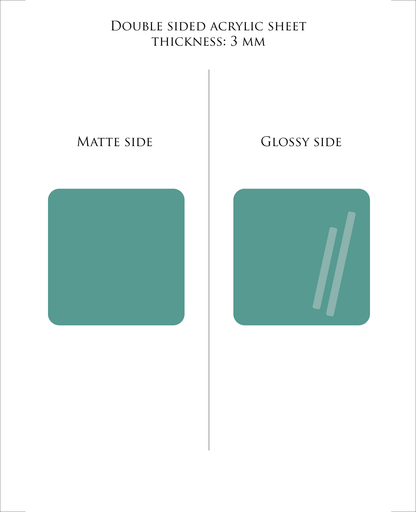 DUNKLES CYAN Pastell-Acrylplatte 3 mm – Guss-PMMA für Laserschneiden & Glowforge