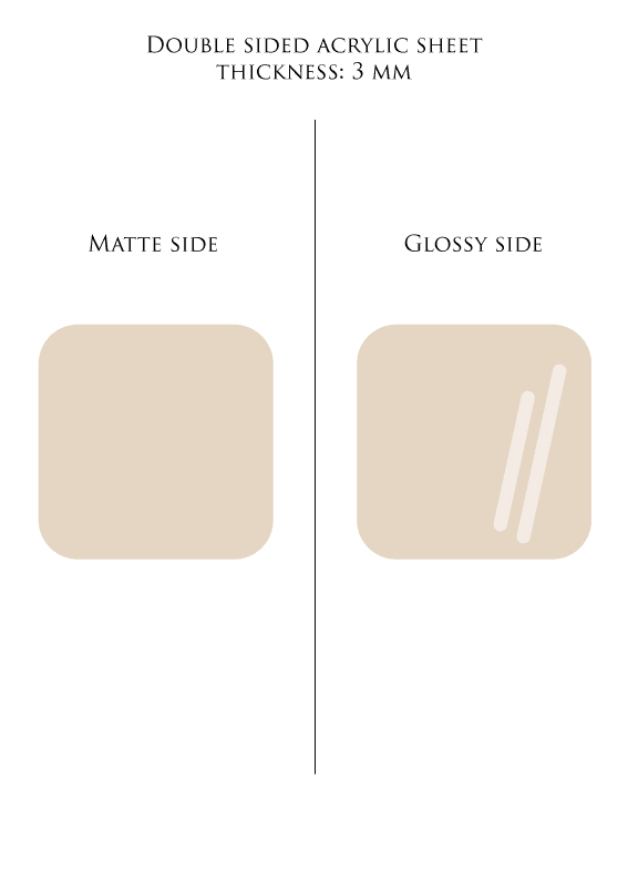 30 x 48.3 cm (Glowforge size) BEIGE plexiglass acrylic sheet COLOR 002 - Laserfox.eu