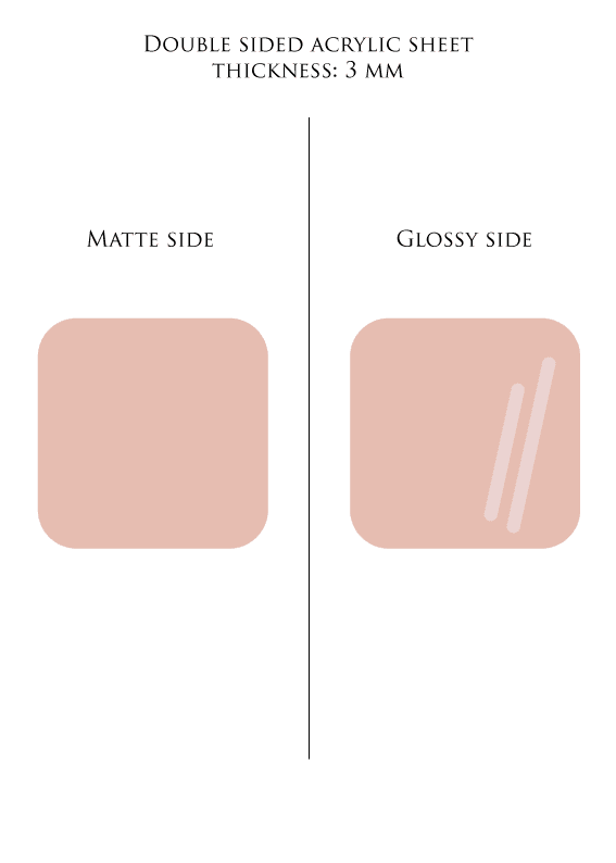 30 x 48.3 cm (Glowforge size) LIGHT PINK plexiglass acrylic sheet COLOR 009 - Laserfox.eu