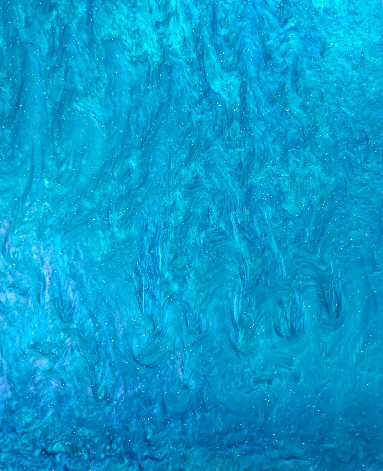 BLAU Marmorierte Glitzer-Acrylplatte 3 mm – Guss-PMMA für Laserschneiden & Glowforge