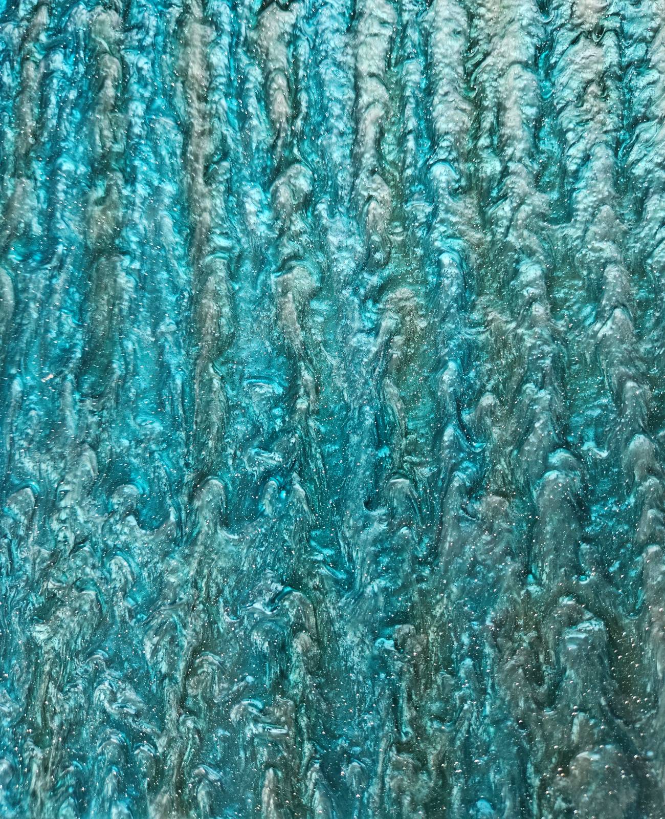 TÜRKIS Marmorierte Glitzer-Acrylplatte 3 mm – Guss-PMMA für Laserschneiden & Glowforge