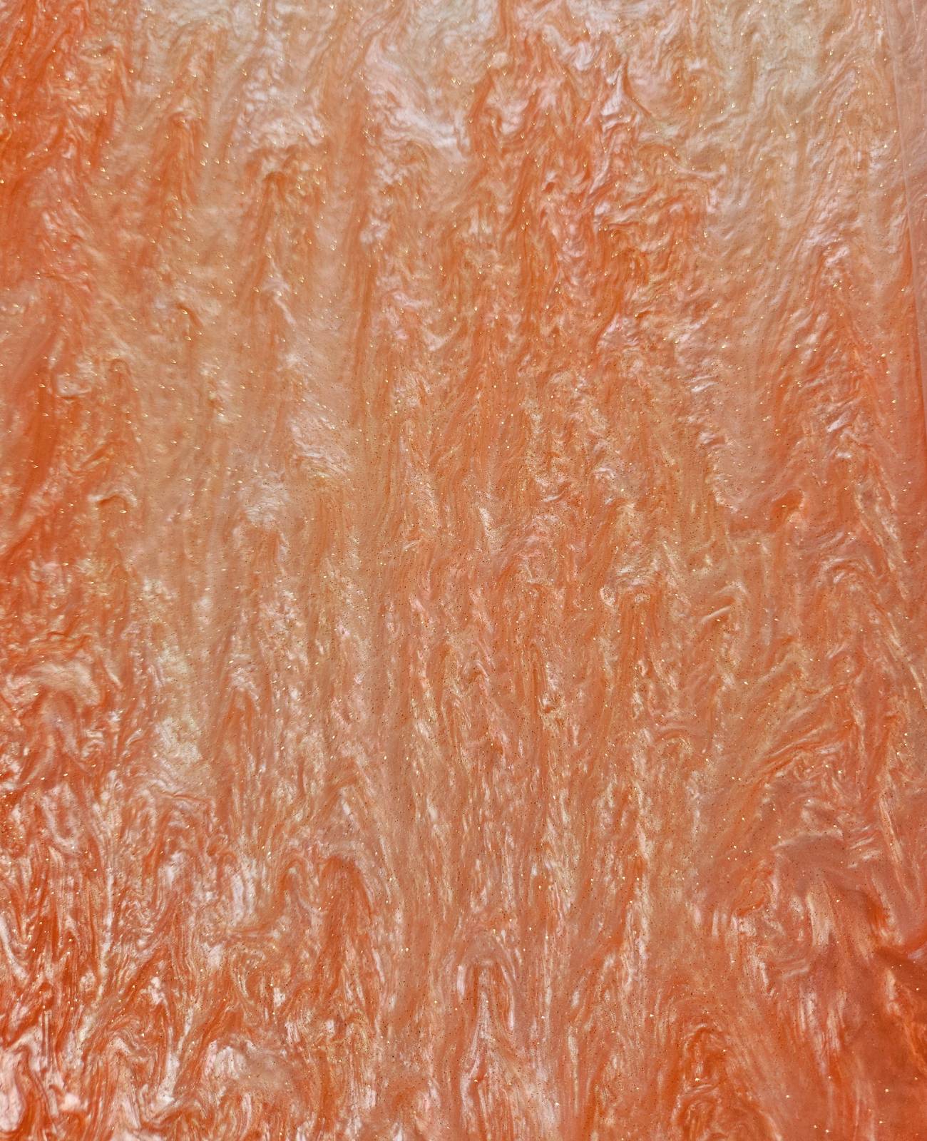 ORANGE Marmorierte Glitzer-Acrylplatte 3 mm – Guss-PMMA für Laserschneiden & Glowforge