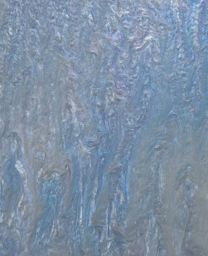 HELLBLAU Marmorierte Glitzer-Acrylplatte 3 mm – Guss-PMMA für Laserschneiden & Glowforge