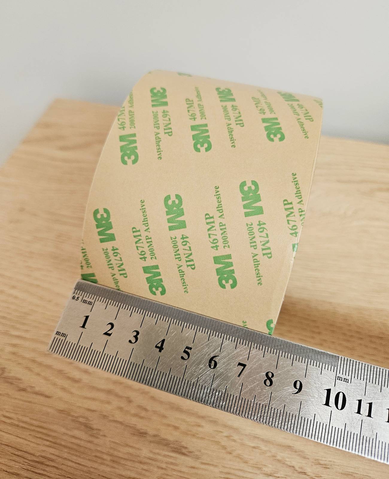 3M™ Adhesive Transfer Tape 467MP, Transparent, 75 mm x 55 m, 0.05 mm
