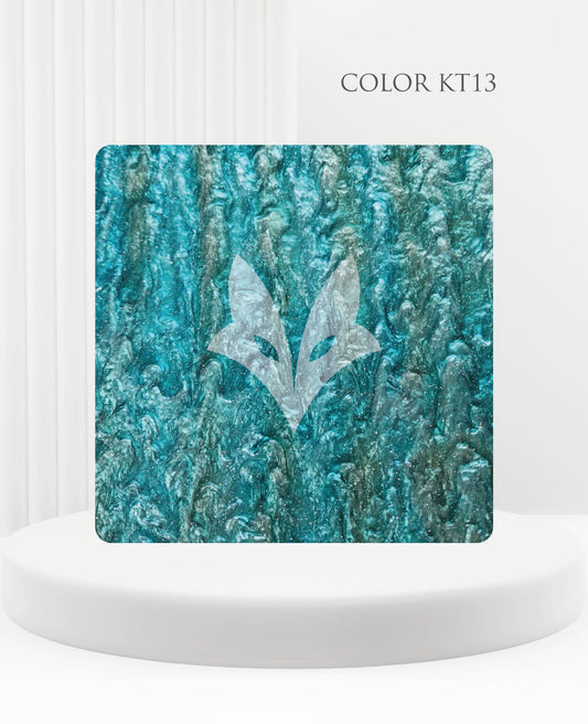 TEAL Marbled Glitter Acrylic Sheet 3mm – Cast PMMA for Laser Cutting & Glowforge