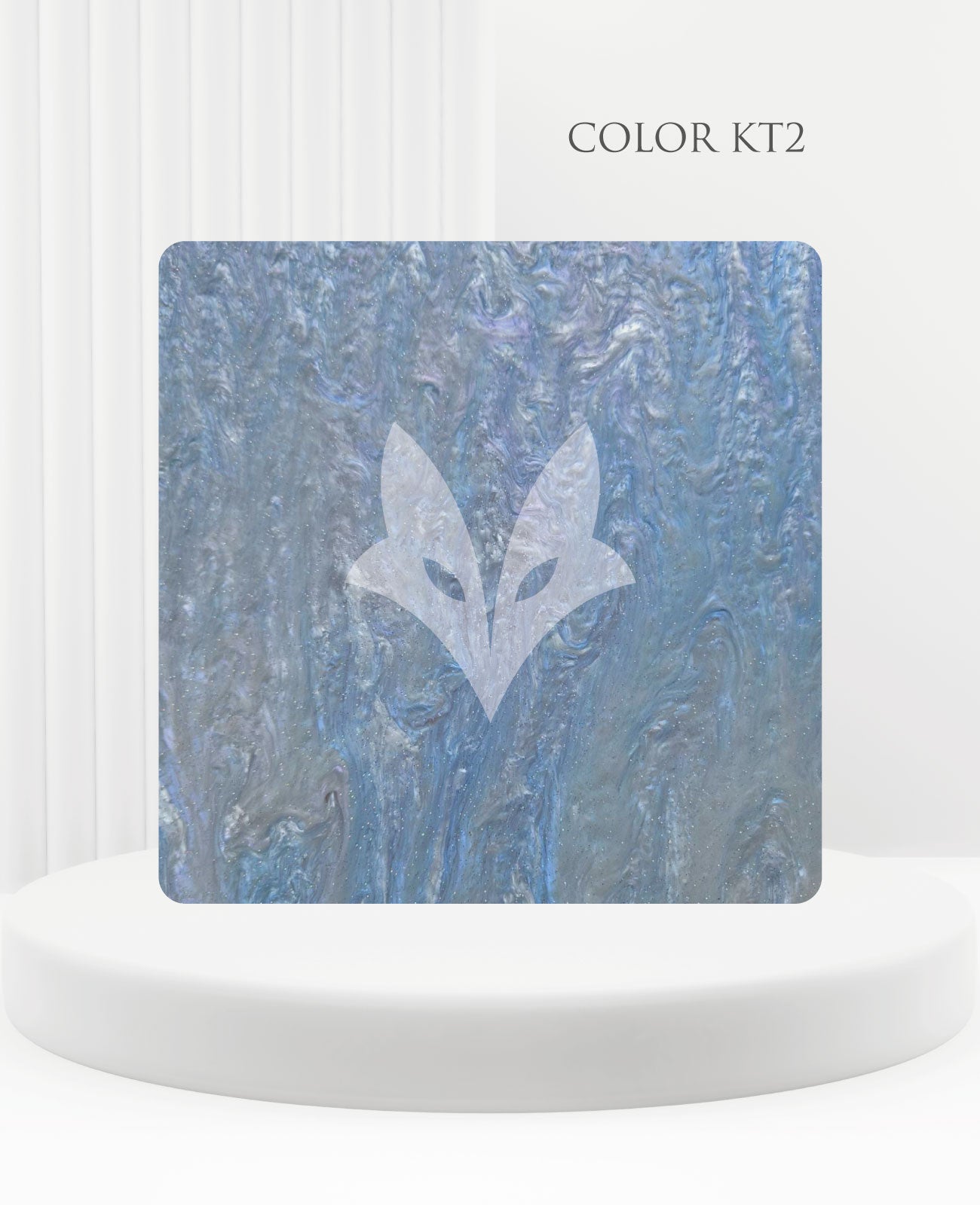 HELLBLAU Marmorierte Glitzer-Acrylplatte 3 mm – Guss-PMMA für Laserschneiden & Glowforge