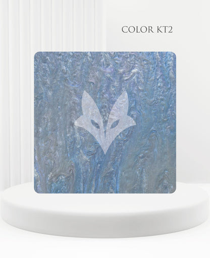 HELLBLAU Marmorierte Glitzer-Acrylplatte 3 mm – Guss-PMMA für Laserschneiden & Glowforge