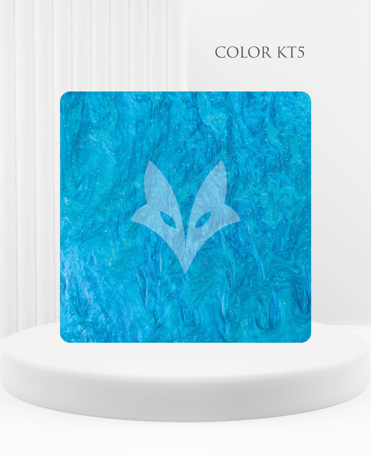 BLAU Marmorierte Glitzer-Acrylplatte 3 mm – Guss-PMMA für Laserschneiden & Glowforge