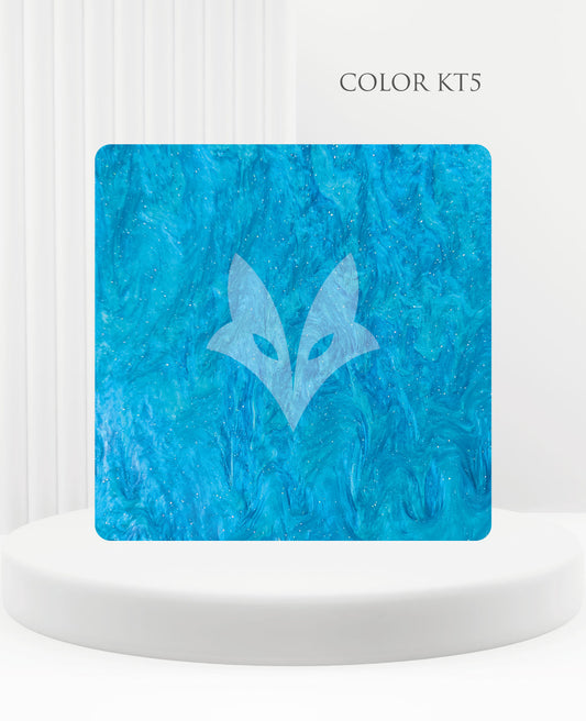 BLUE Marbled Glitter Acrylic Sheet 3mm – Cast PMMA for Laser Cutting & Glowforge