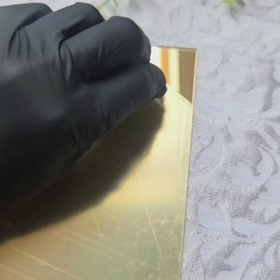 MIRROR GOLD acrylic sheet 3mm for Laser Cutting and Glowforge